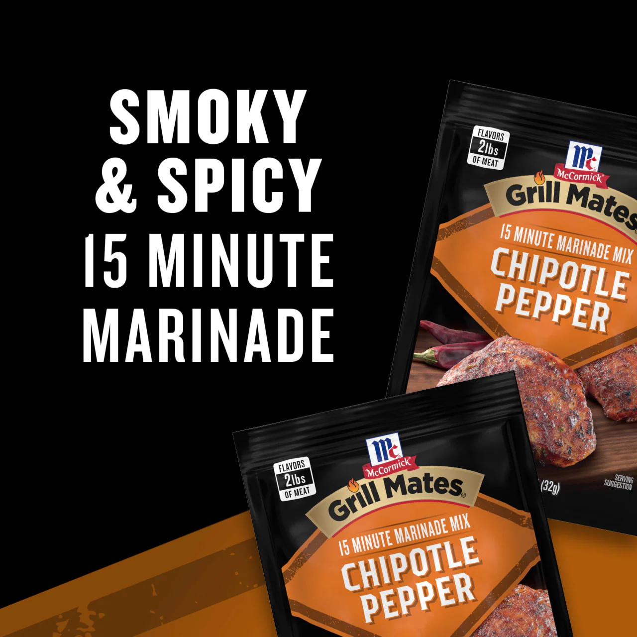 McCormick® Grill Mates® Chipotle Pepper Marinade Seasoning Mix, 1.13 oz (6-Pack) - Image 3