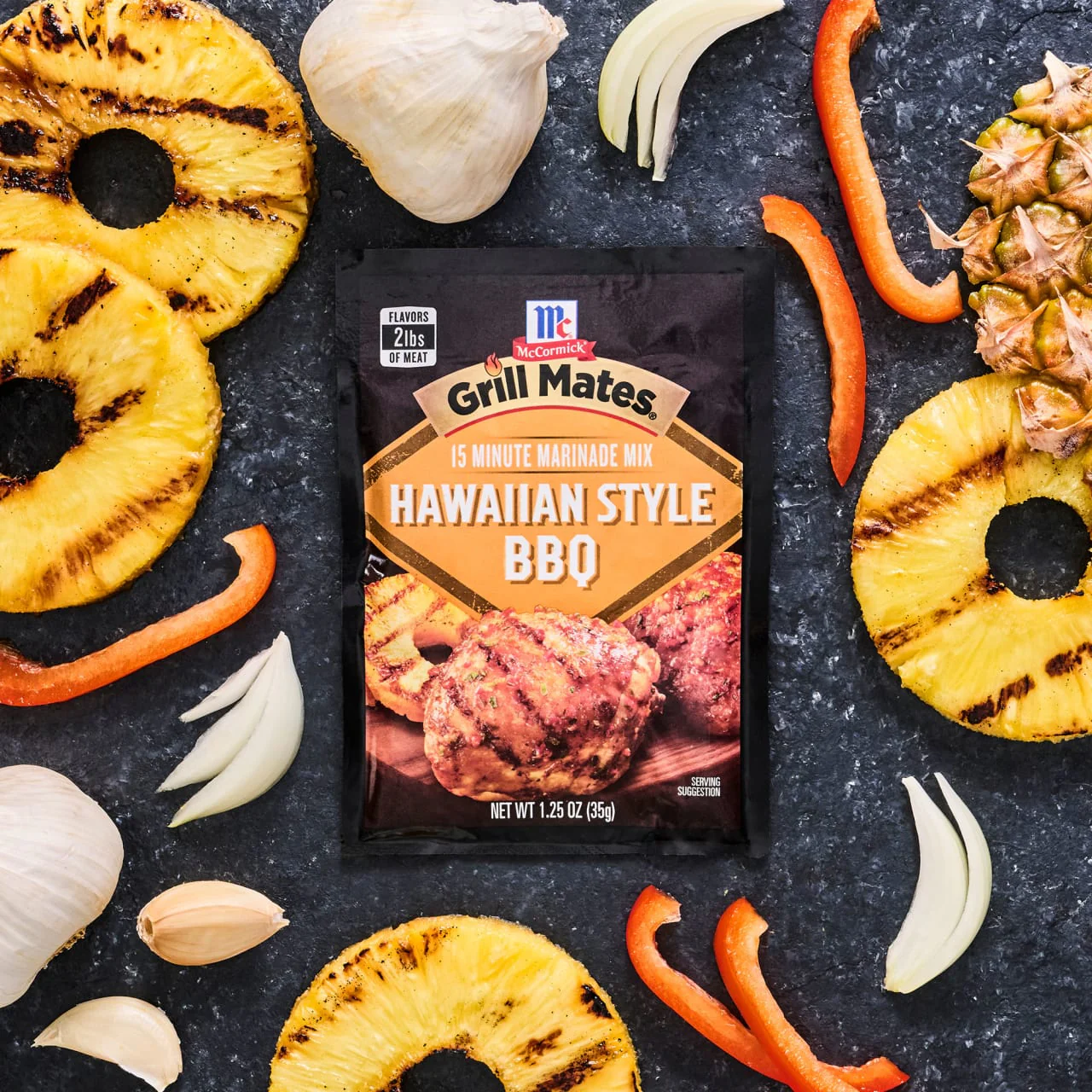 McCormick® Grill Mates® Hawaiian Style BBQ Marinade Mix, 1.25 oz (6-Pack) - Image 7
