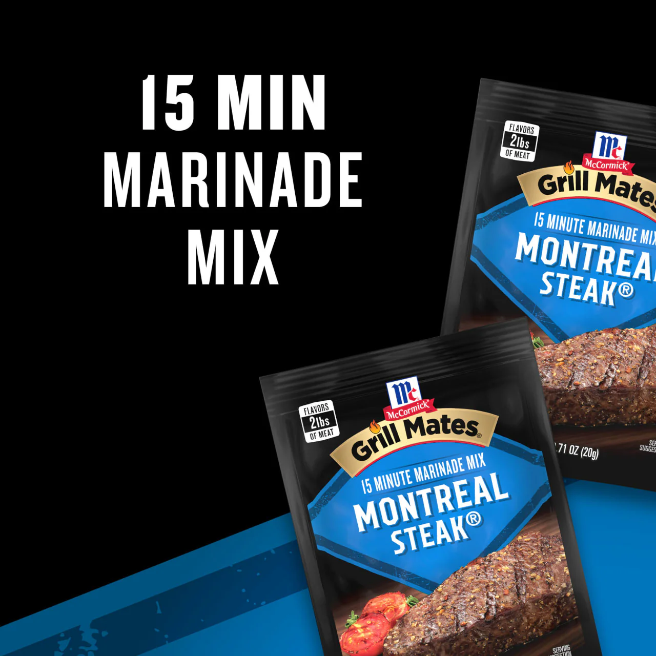 McCormick® Grill Mates® Montreal Steak Marinade Seasoning Mix, 0.71 oz (6-Pack) - Image 13