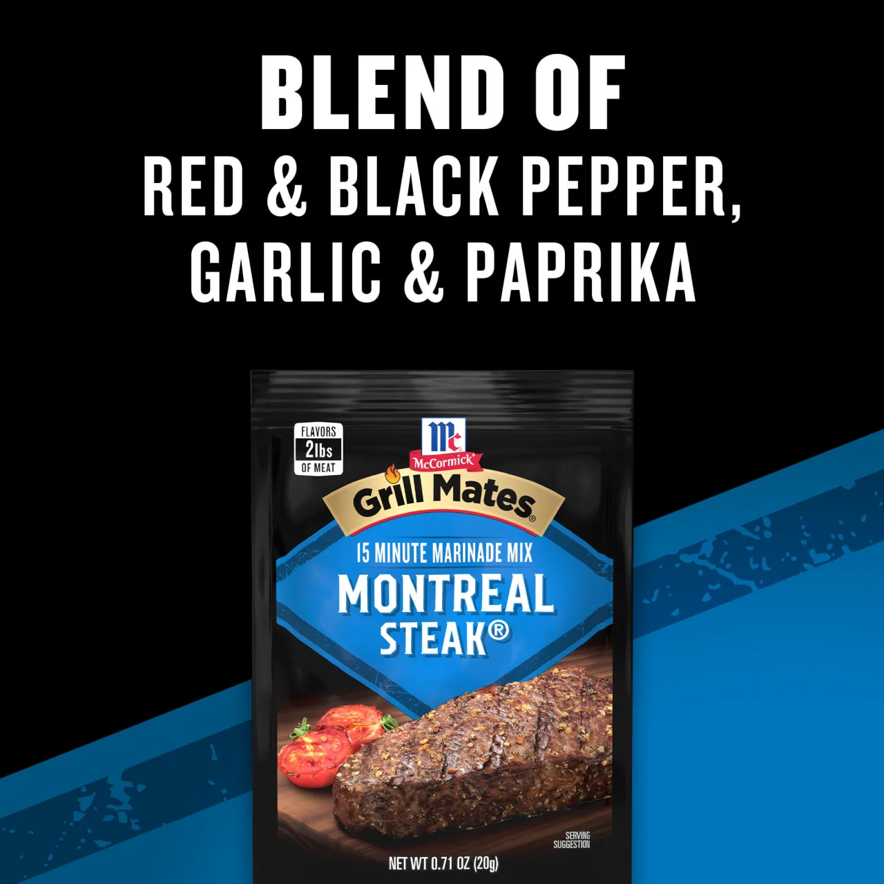 McCormick® Grill Mates® Montreal Steak Marinade Seasoning Mix, 0.71 oz (6-Pack) - Image 15