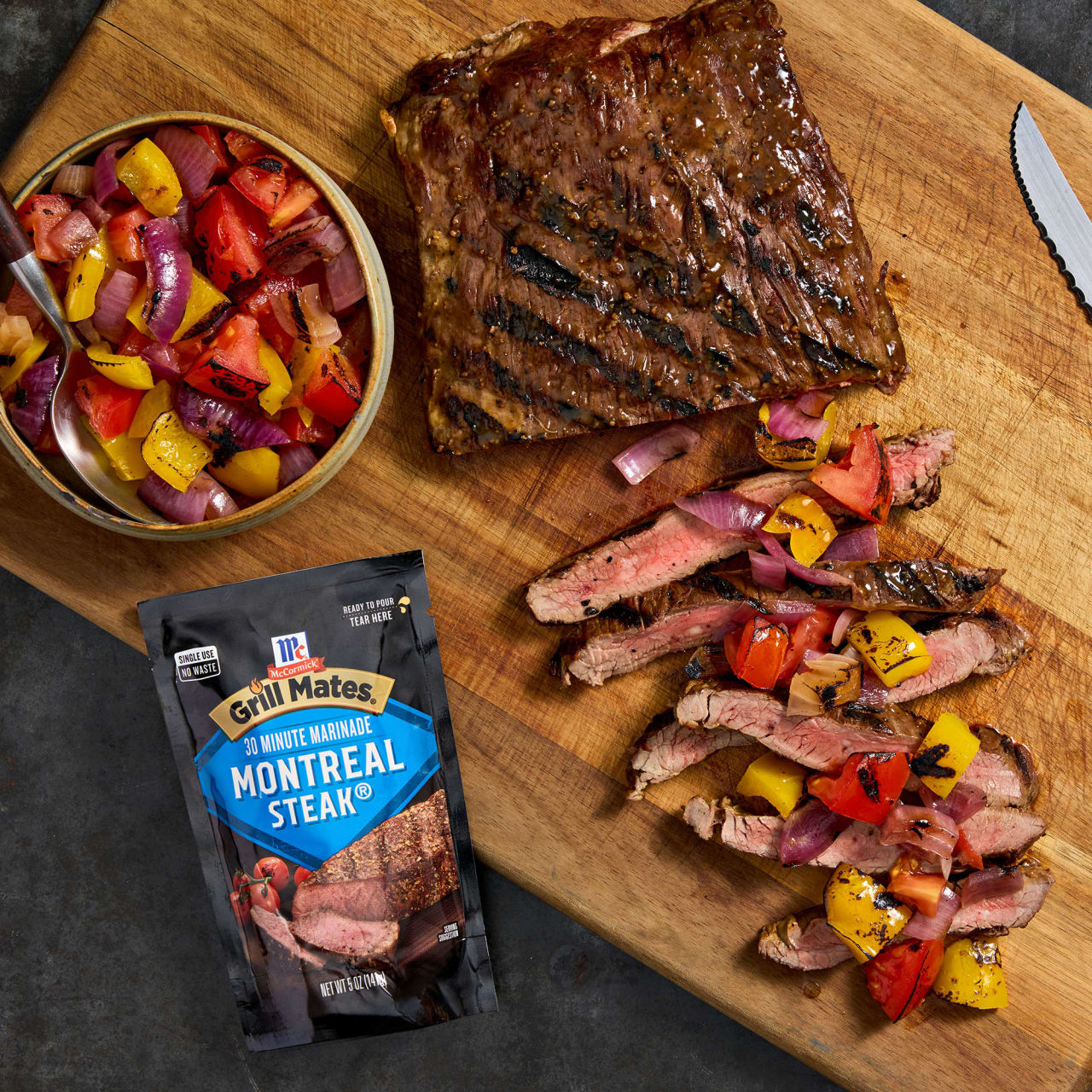 McCormick® Grill Mates® Montreal Steak Single Use Marinade, 5 oz (6-Pack) - Image 2