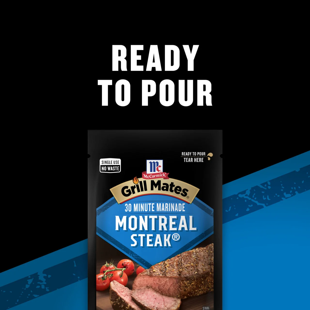 McCormick® Grill Mates® Montreal Steak Single Use Marinade, 5 oz (6-Pack) - Image 3
