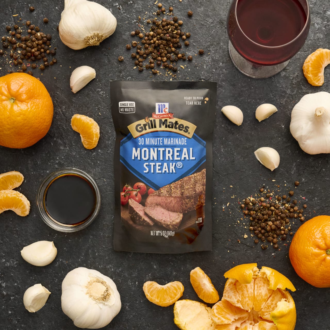 McCormick® Grill Mates® Montreal Steak Single Use Marinade, 5 oz (6-Pack) - Image 6