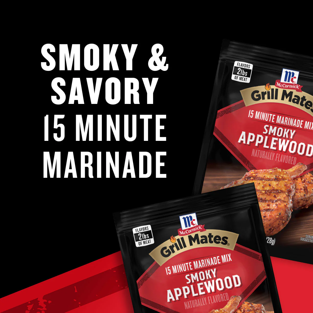 McCormick® Grill Mates® Smoky Applewood Marinade, 1 oz (6-Pack) - Image 3