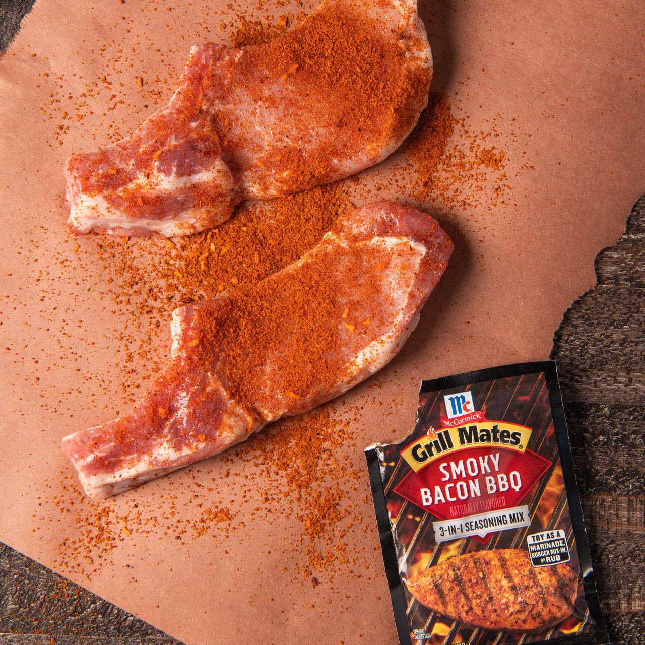 McCormick® Grill Mates® Smoky Bacon BBQ Marinade Mix, 1 oz (6-Pack) - Image 6