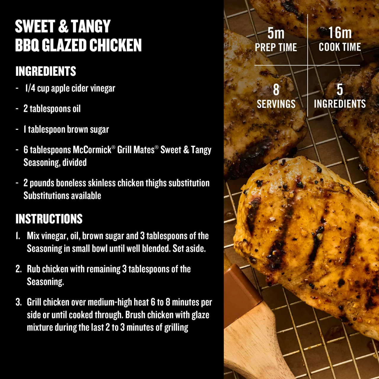 McCormick® Grill Mates® Sweet & Tangy Seasoning, 2.9 oz - Image 6