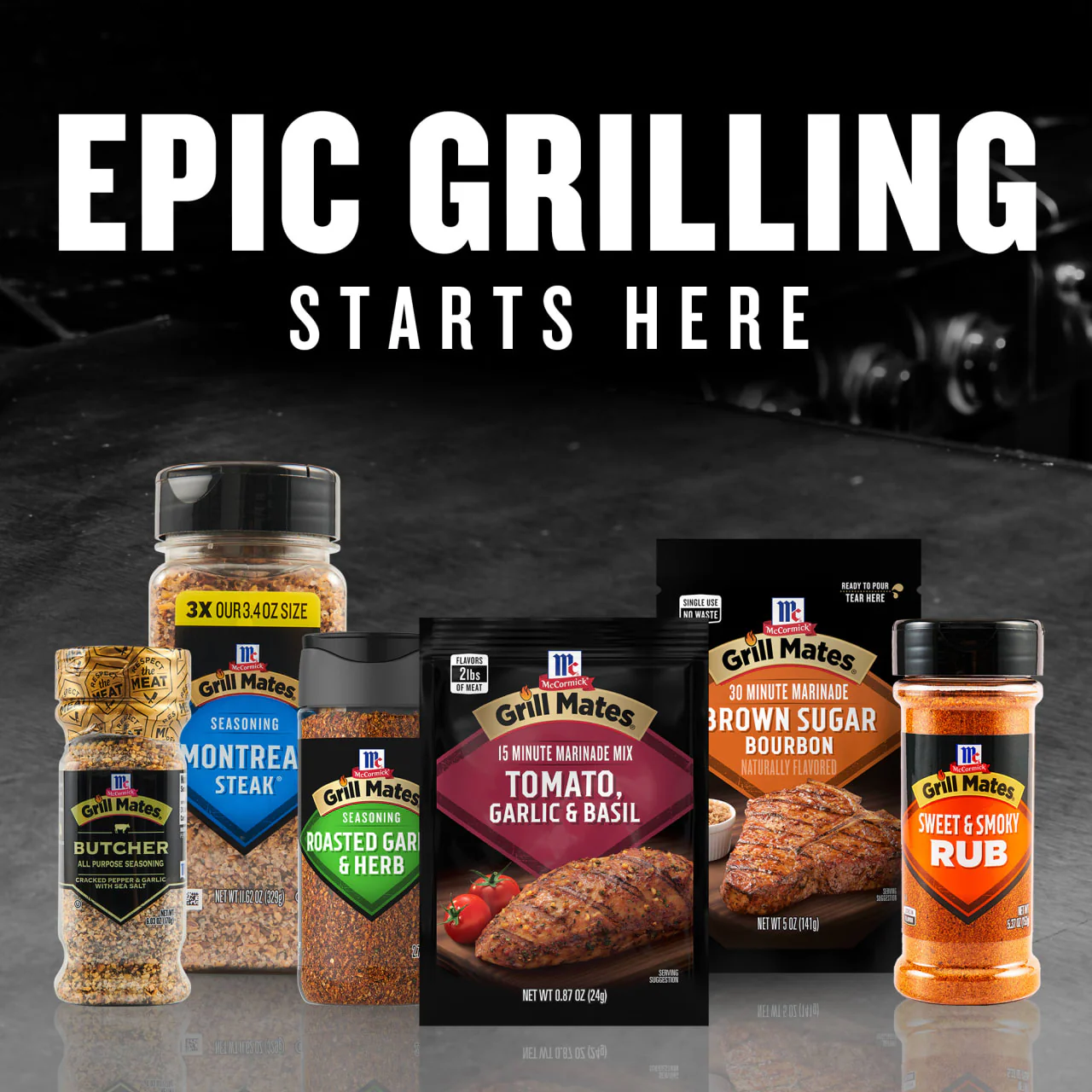 McCormick® Grill Mates® Tomato, Garlic & Basil Marinade Mix, 0.87 oz (6-Pack) - Image 17