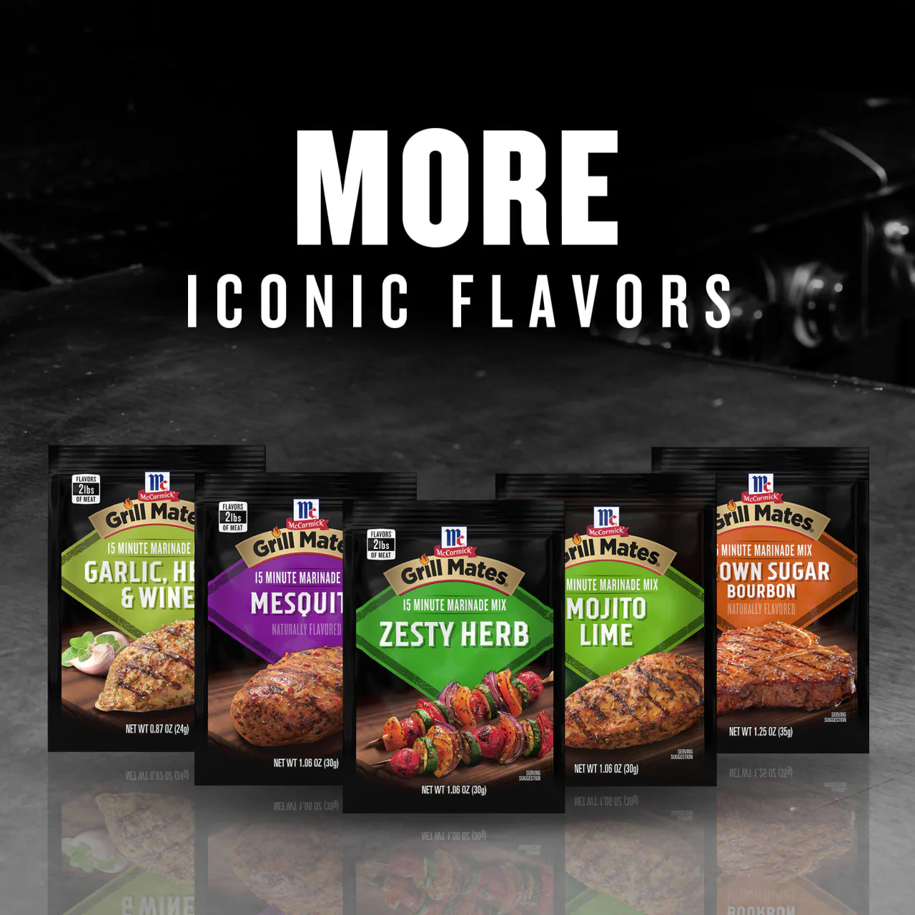 McCormick® Grill Mates® Zesty Herb Marinade Seasoning Mix, 1.06 oz (6-Pack) - Image 10