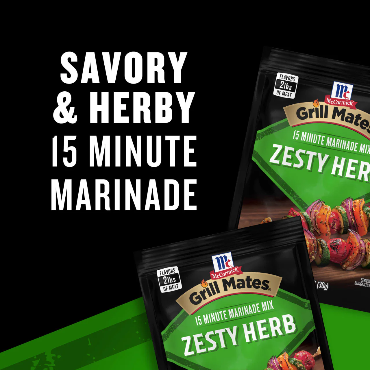 McCormick® Grill Mates® Zesty Herb Marinade Seasoning Mix, 1.06 oz (6-Pack) - Image 12