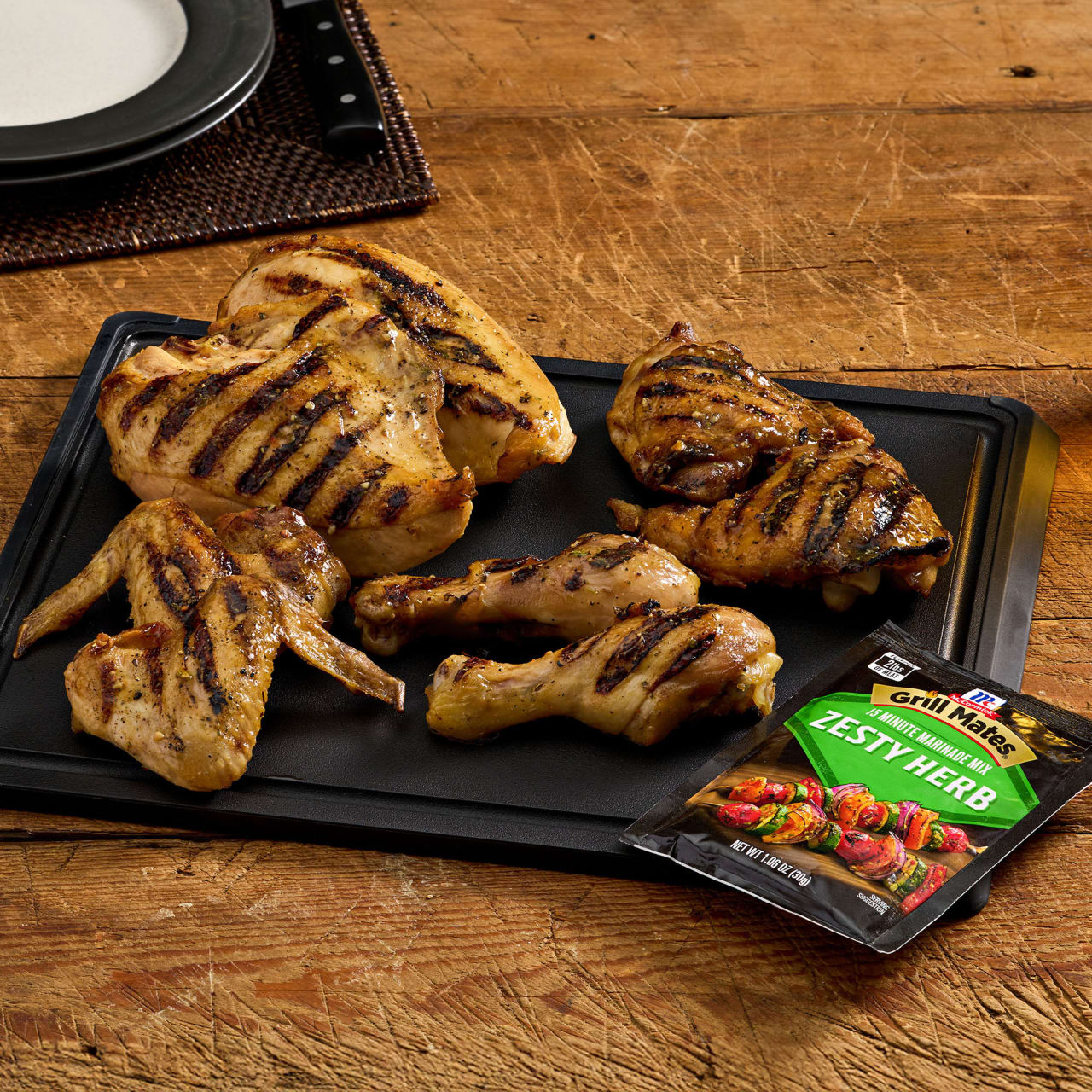 McCormick® Grill Mates® Zesty Herb Marinade Seasoning Mix, 1.06 oz (6-Pack) - Image 2