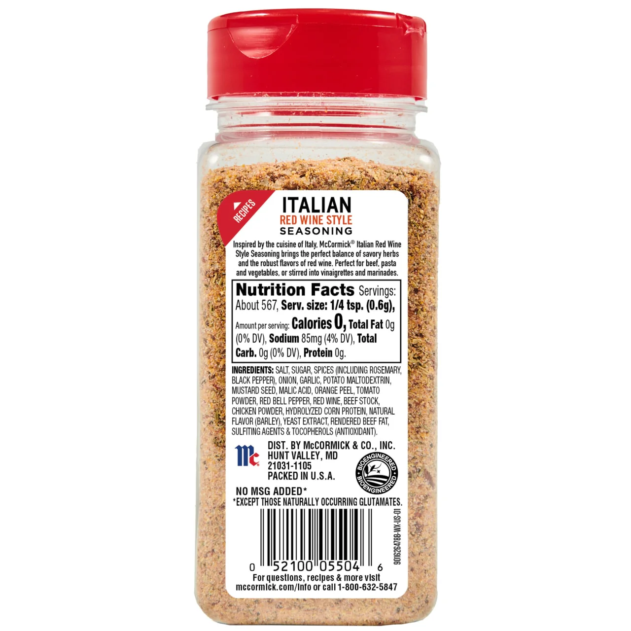McCormick® Italian Red Wine Style Seasoning, 12 oz - Image 9