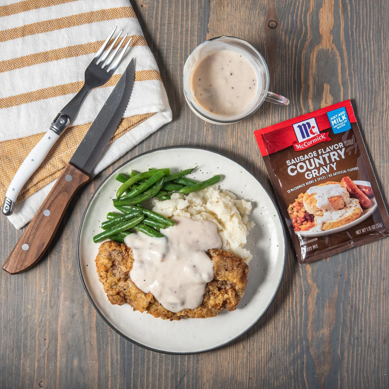 McCormick® Just Add Milk Country Gravy Sausage, 1.15 oz (6-Pack) - Image 2
