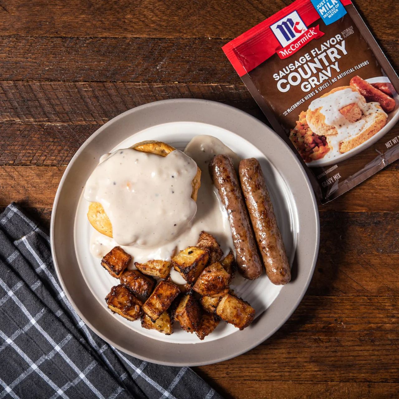 McCormick® Just Add Milk Country Gravy Sausage, 1.15 oz (6-Pack) - Image 4
