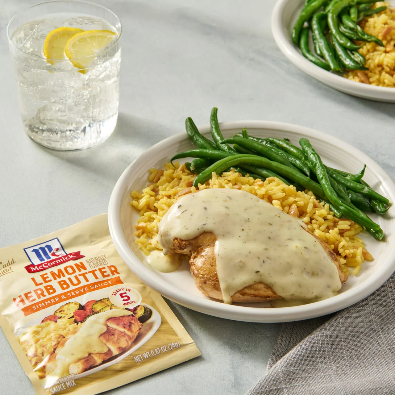 McCormick® Lemon Naturally Flavored Herb Butter Sauce Mix, 0.87 oz - Image 2