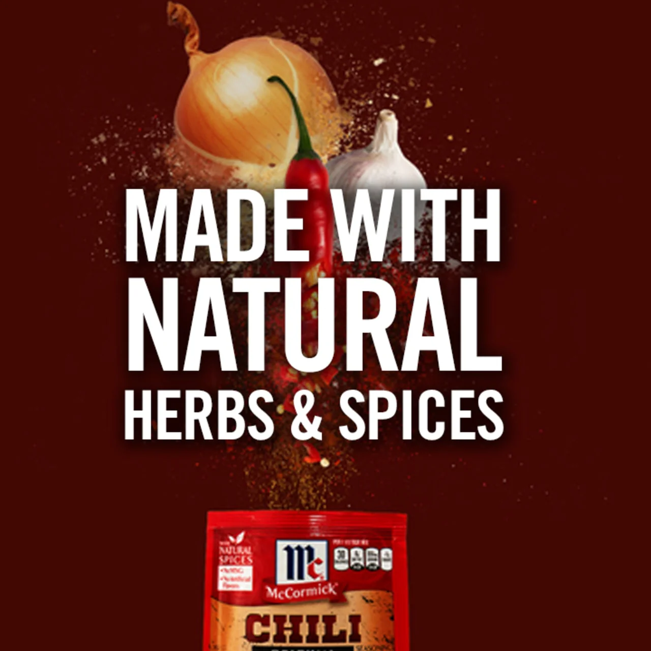 McCormick® Less Sodium Chili Seasoning Mix, 1.25 oz - Image 7