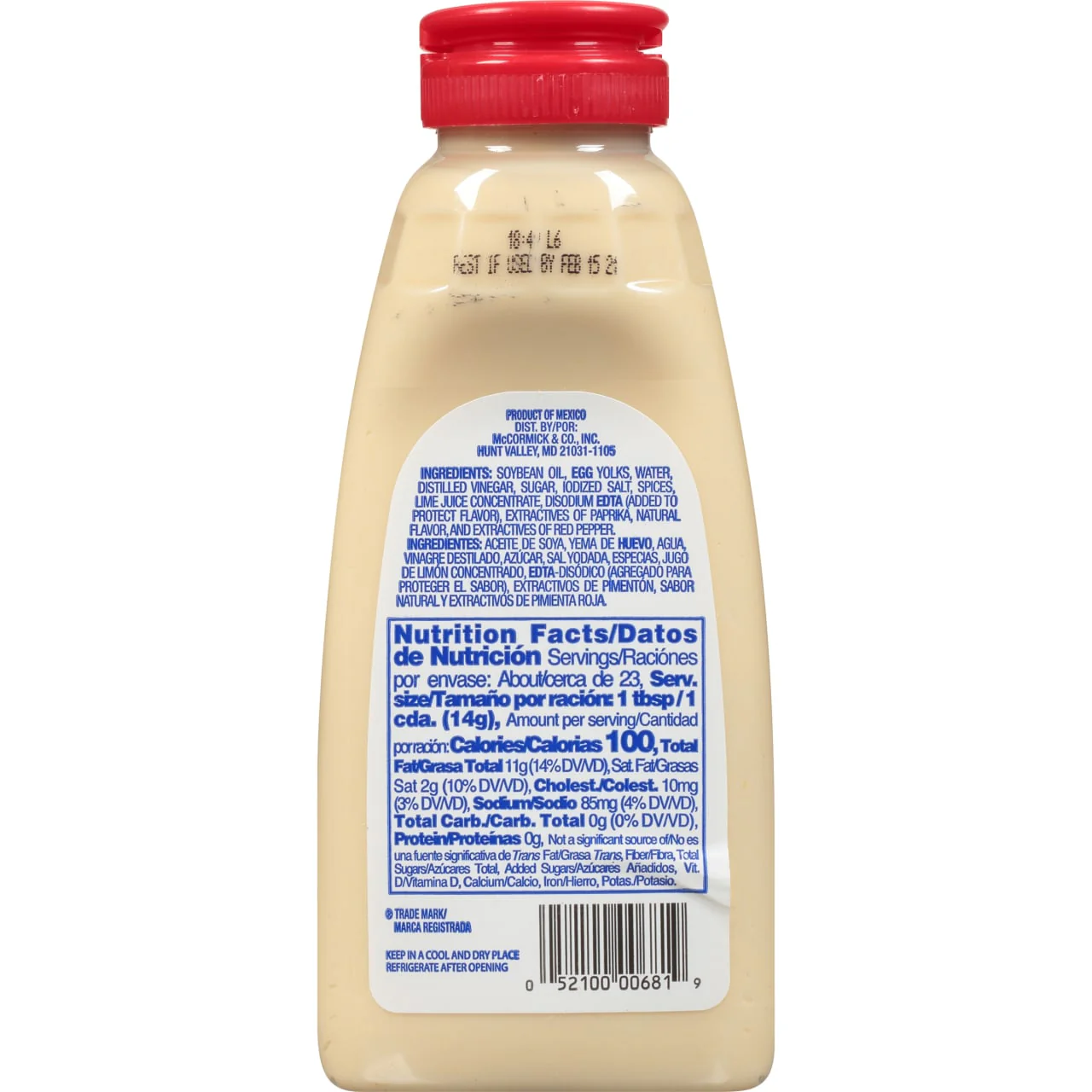 McCormick® Mayonnaise With Lime Juice, 11.6 fl oz - Image 8