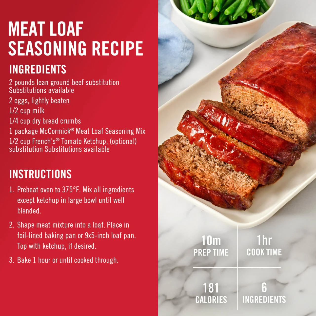 McCormick® Meat Loaf Seasoning Mix, 1.5 oz (6-Pack) - Image 6
