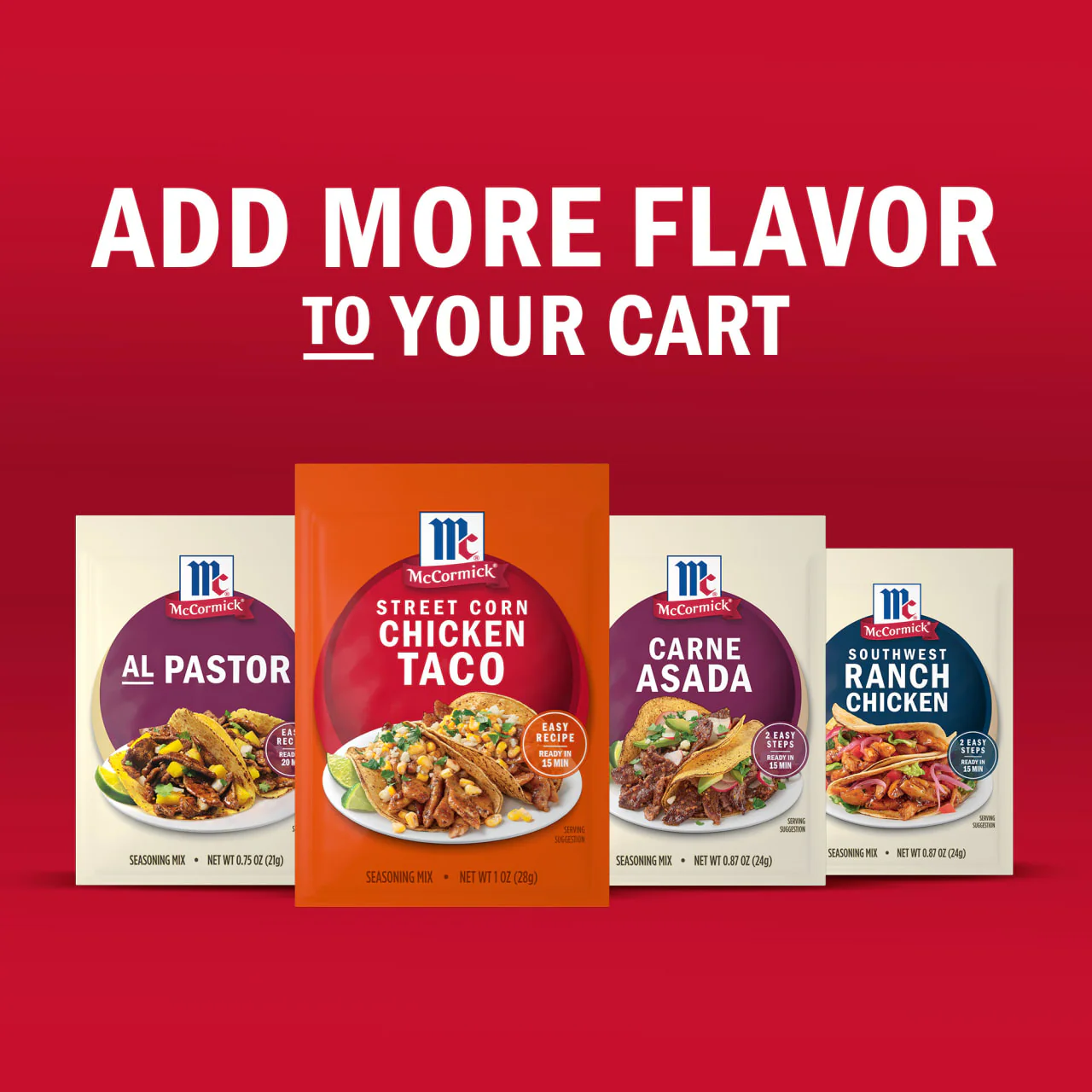 McCormick® Mexican Style Street Corn Taco Seasoning Mix, 1 oz - Image 12