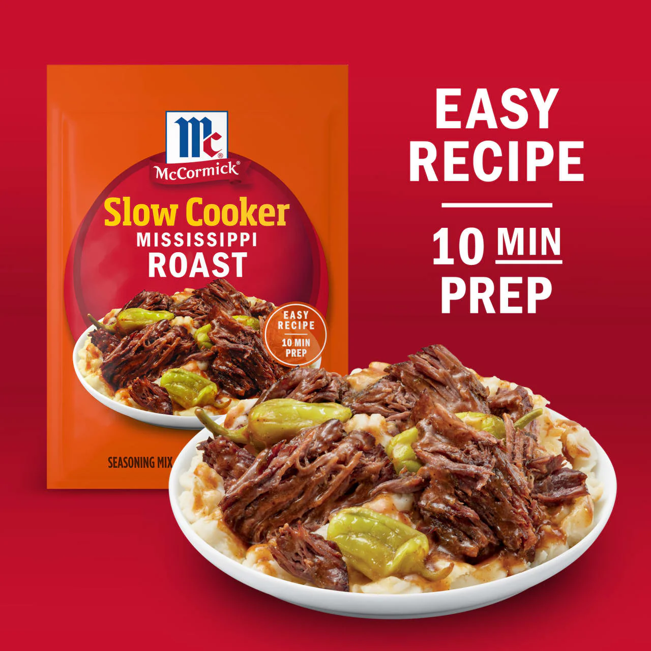 McCormick® Mississippi Roast Instant Pot Seasoning Mix, 1.25 oz (6-Pack) - Image 4