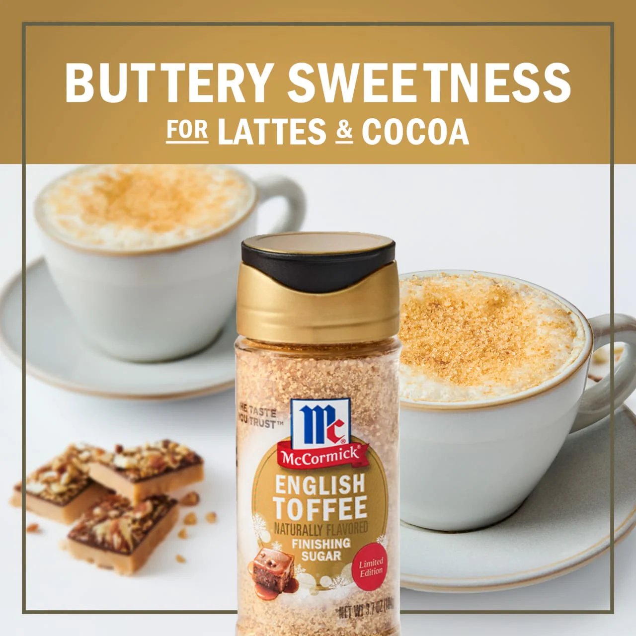 McCormick® Naturally Flavored English Toffee Finishing Sugar, 3.7 oz - Image 4