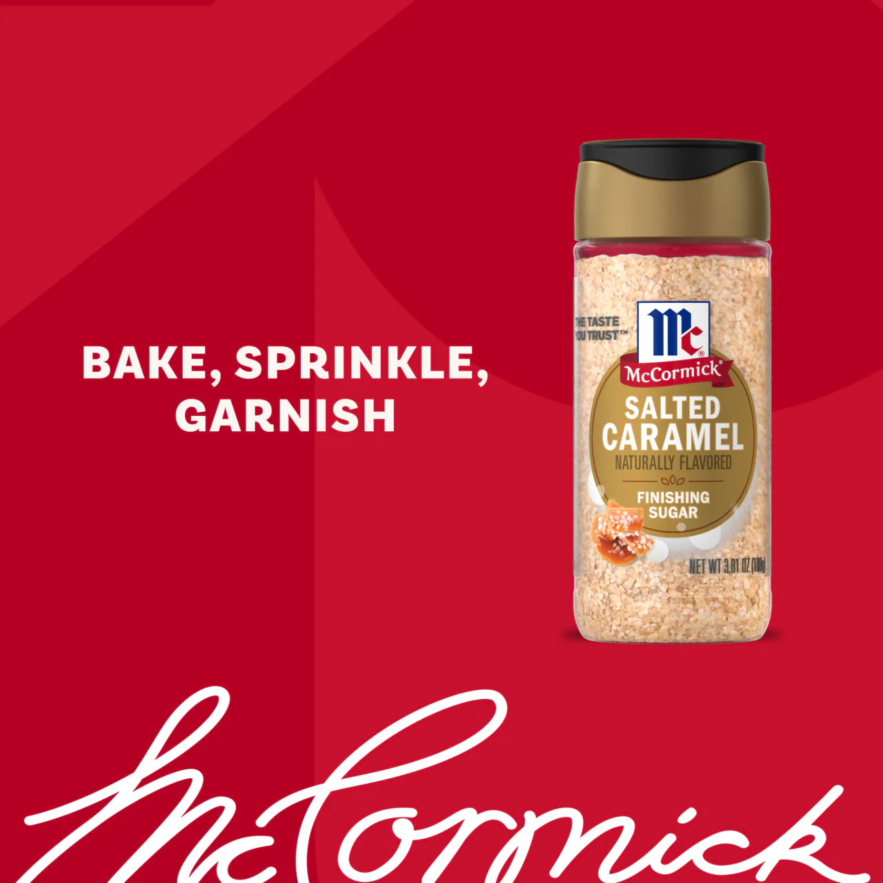 McCormick® Naturally Flavored Salted Caramel Finishing Sugar, 3.81 oz - Image 3