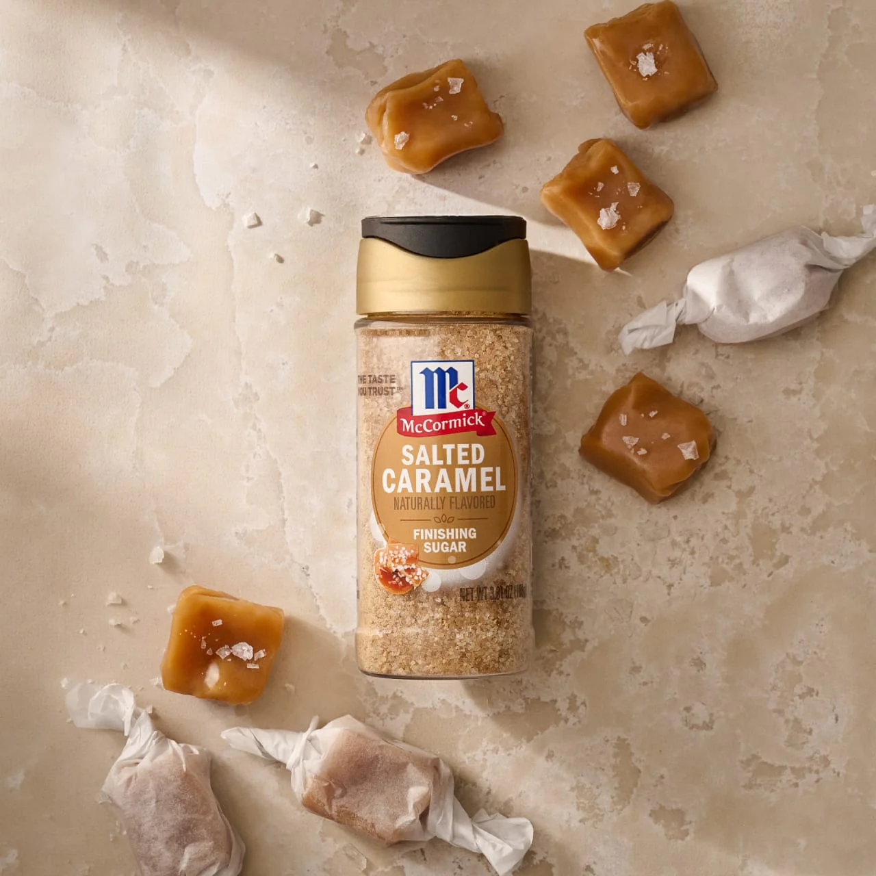 McCormick® Naturally Flavored Salted Caramel Finishing Sugar, 3.81 oz - Image 7