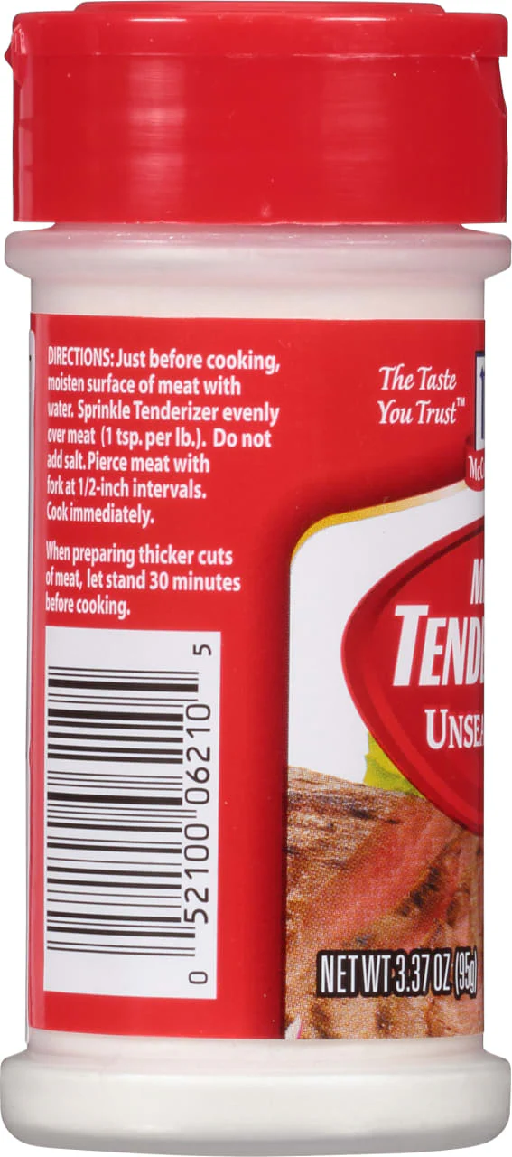 McCormick® Non-Seasoned Meat Tenderizer, 3.37 oz - Image 10