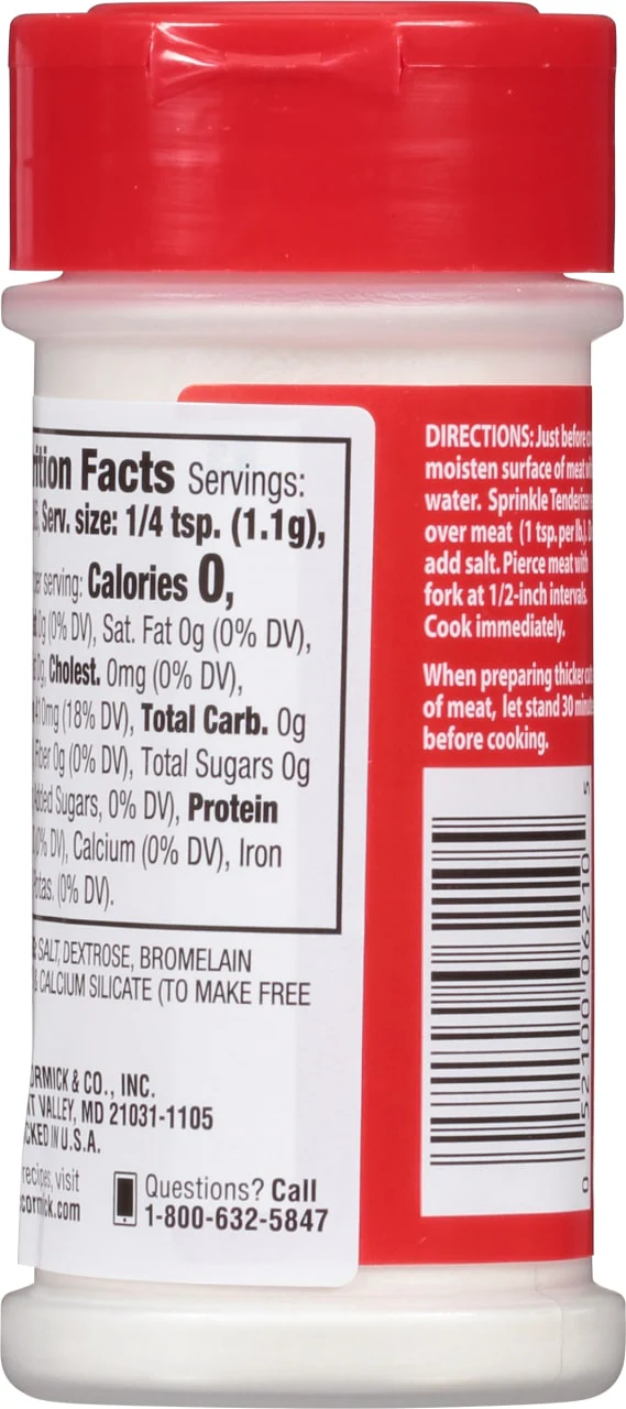McCormick® Non-Seasoned Meat Tenderizer, 3.37 oz - Image 8