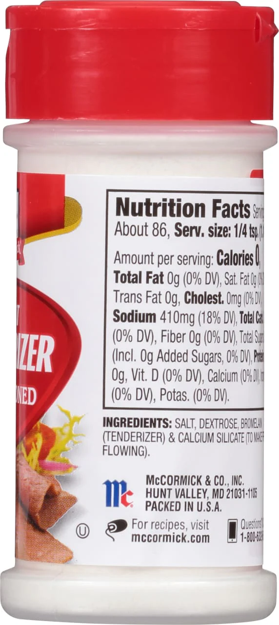 McCormick® Non-Seasoned Meat Tenderizer, 3.37 oz - Image 9