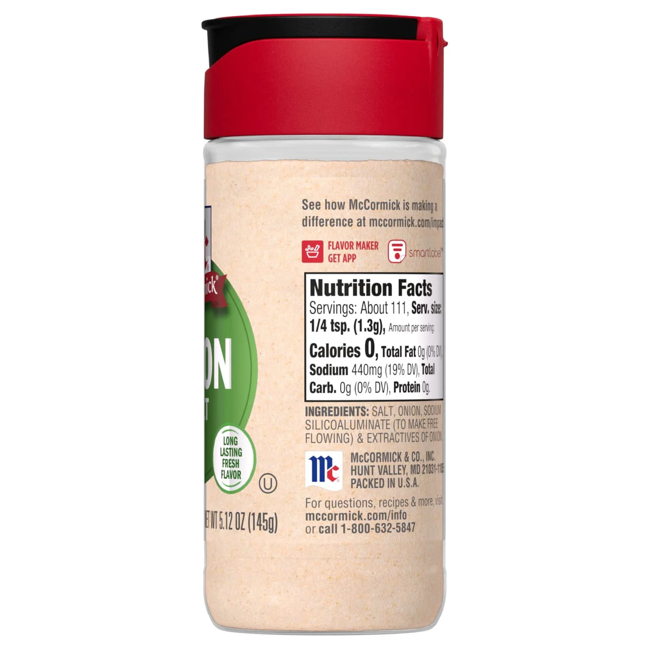 McCormick® Onion Salt, 5.12 oz - Image 14