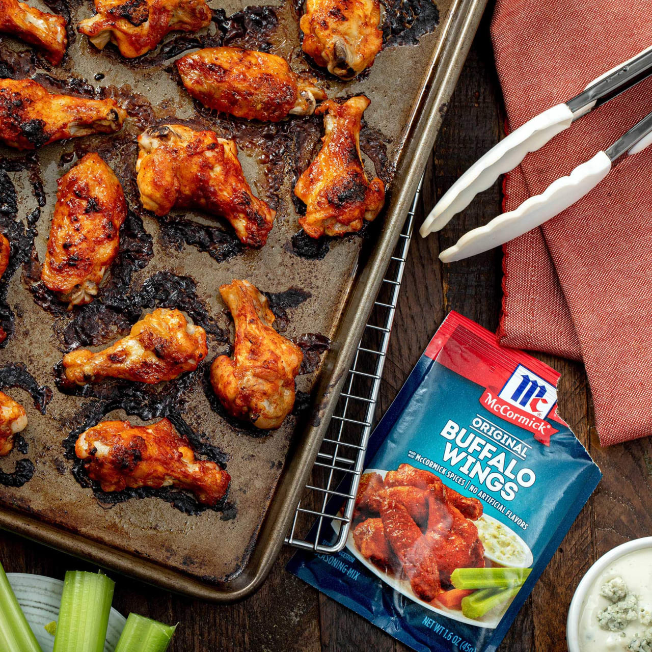 McCormick® Original Buffalo Wings Seasoning Mix, 1.6 oz (6-Pack) - Image 2