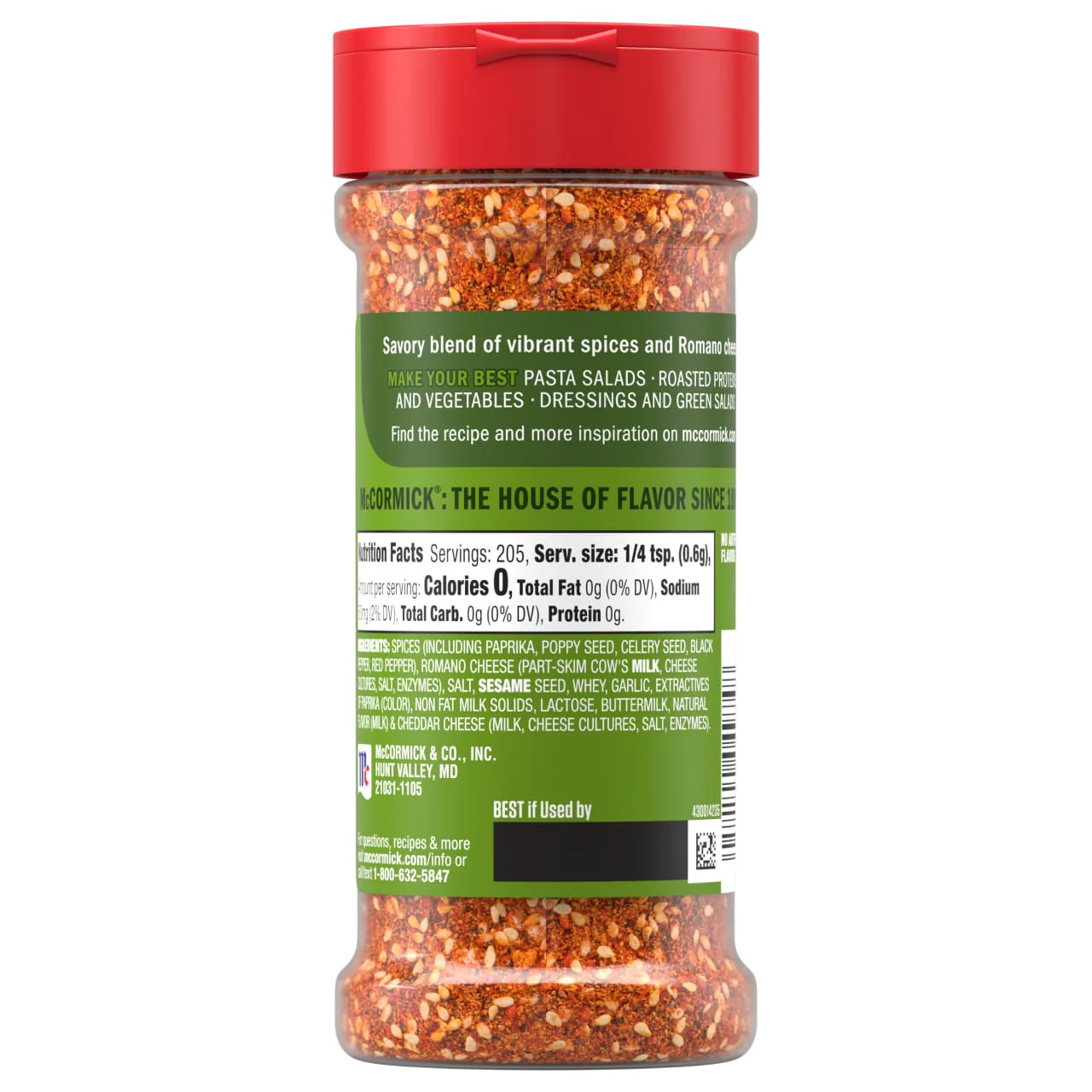 McCormick® Perfect Pinch® Gluten Free Salad Supreme Seasoning, 4.34 oz - Image 10