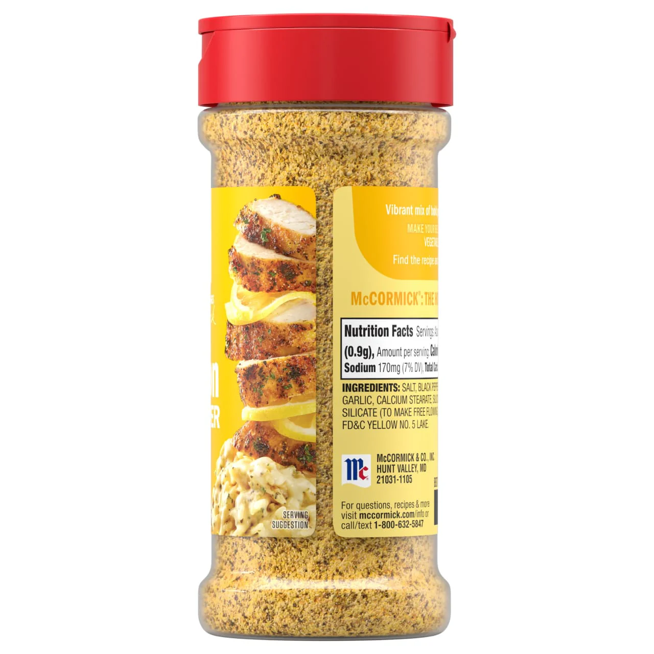 McCormick® Perfect Pinch® Lemon Pepper Seasoning, 5.75 oz - Image 8