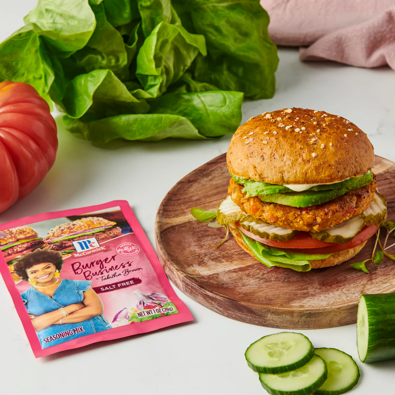 McCormick® Salt Free Burger Business by Tabitha Brown Seasoning Mix, 1 oz (6-Pack) - Image 4