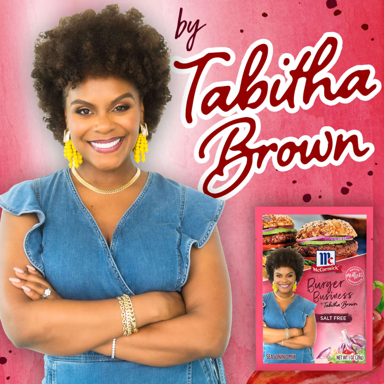 McCormick® Salt Free Burger Business by Tabitha Brown Seasoning Mix, 1 oz (6-Pack) - Image 7