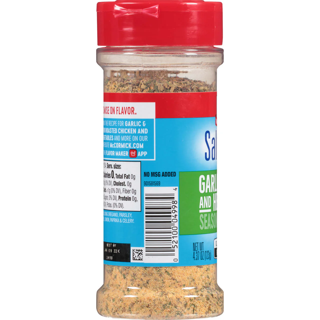 McCormick® Salt Free Garlic and Herb Seasoning, 4.37 oz - Image 10