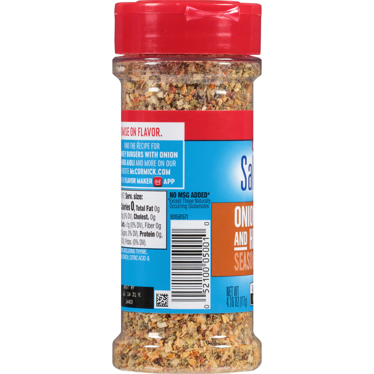 McCormick® Salt Free Onion and Herb Seasoning, 4.16 oz - Image 10