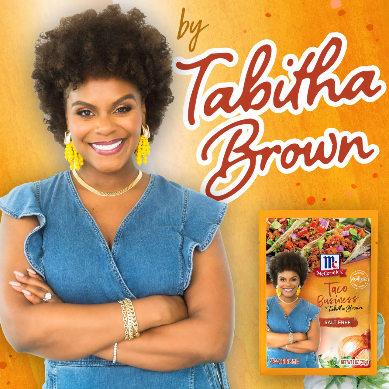 McCormick® Salt Free Taco Business by Tabitha Brown Seasoning Mix, 1 oz (6-Pack) - Image 3