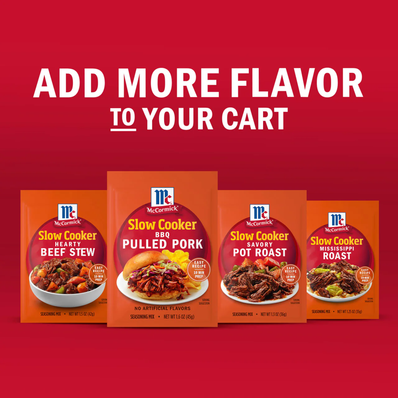 McCormick® Slow Cooker Barbecue Pulled Pork Seasoning Mix, 1.6 oz (6-Pack) - Image 13