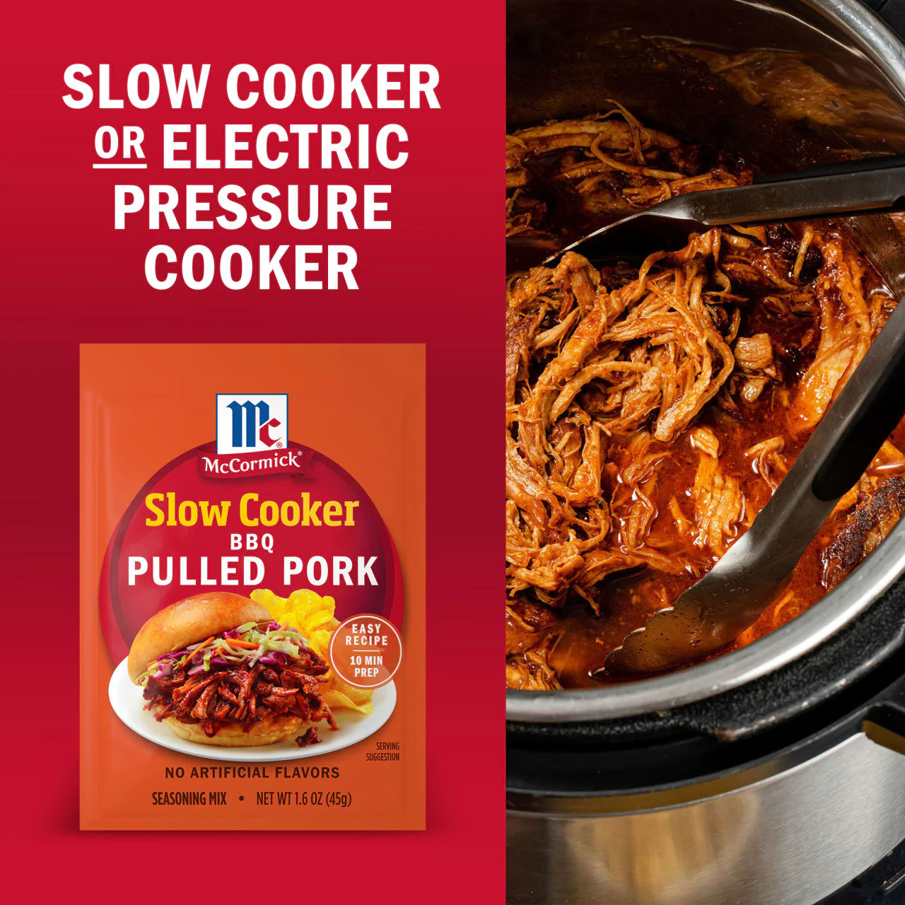 McCormick® Slow Cooker Barbecue Pulled Pork Seasoning Mix, 1.6 oz (6-Pack) - Image 5