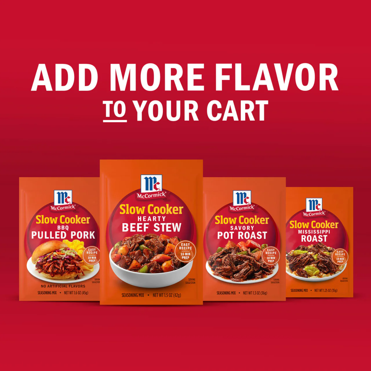 McCormick® Slow Cooker Hearty Beef Stew Seasoning Mix, 1.5 oz (6-Pack) - Image 13