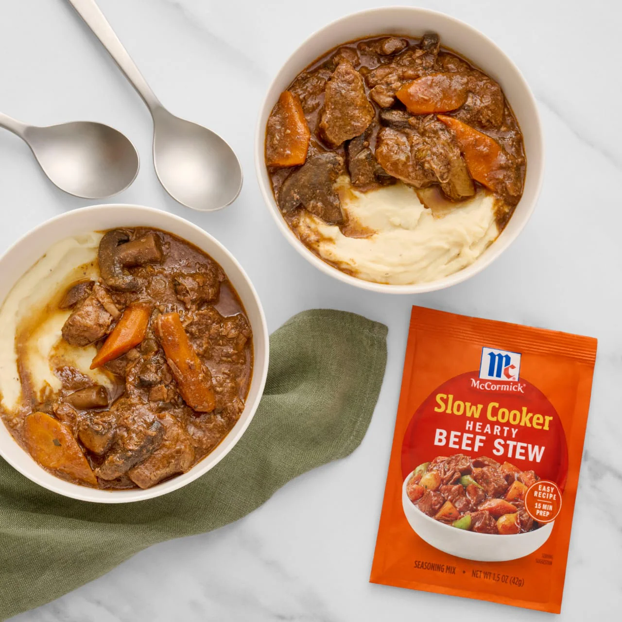 McCormick® Slow Cooker Hearty Beef Stew Seasoning Mix, 1.5 oz (6-Pack) - Image 14