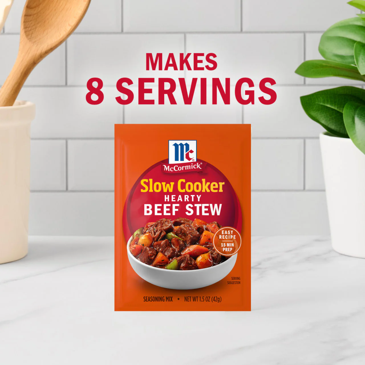 McCormick® Slow Cooker Hearty Beef Stew Seasoning Mix, 1.5 oz (6-Pack) - Image 15