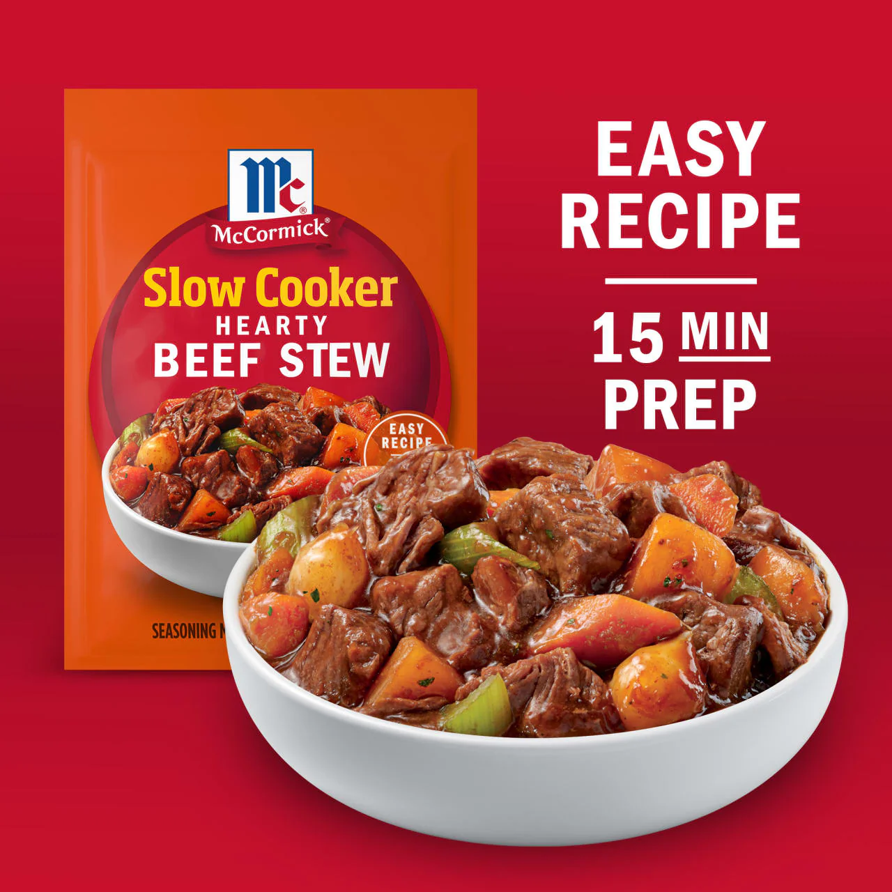 McCormick® Slow Cooker Hearty Beef Stew Seasoning Mix, 1.5 oz (6-Pack) - Image 4