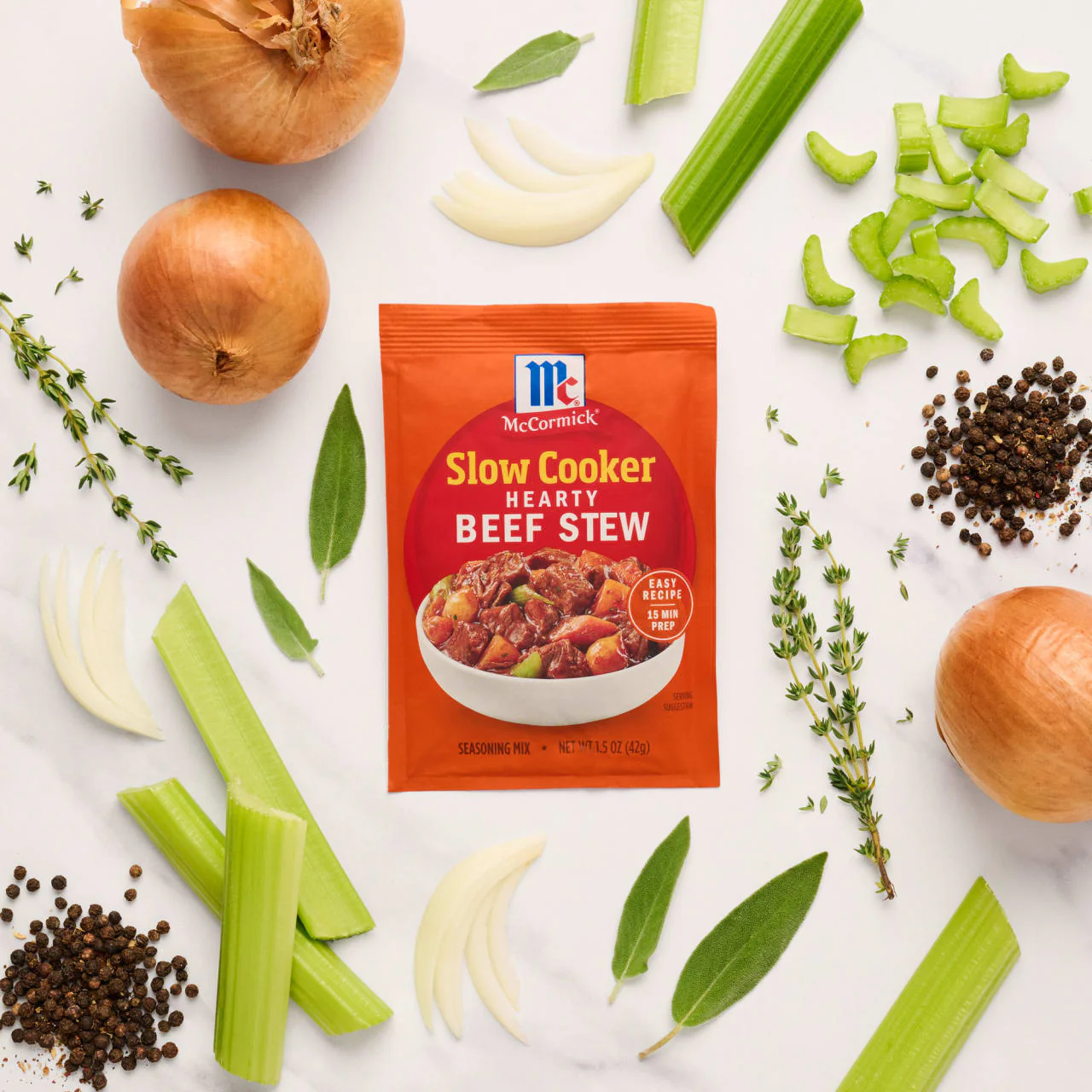 McCormick® Slow Cooker Hearty Beef Stew Seasoning Mix, 1.5 oz (6-Pack) - Image 8