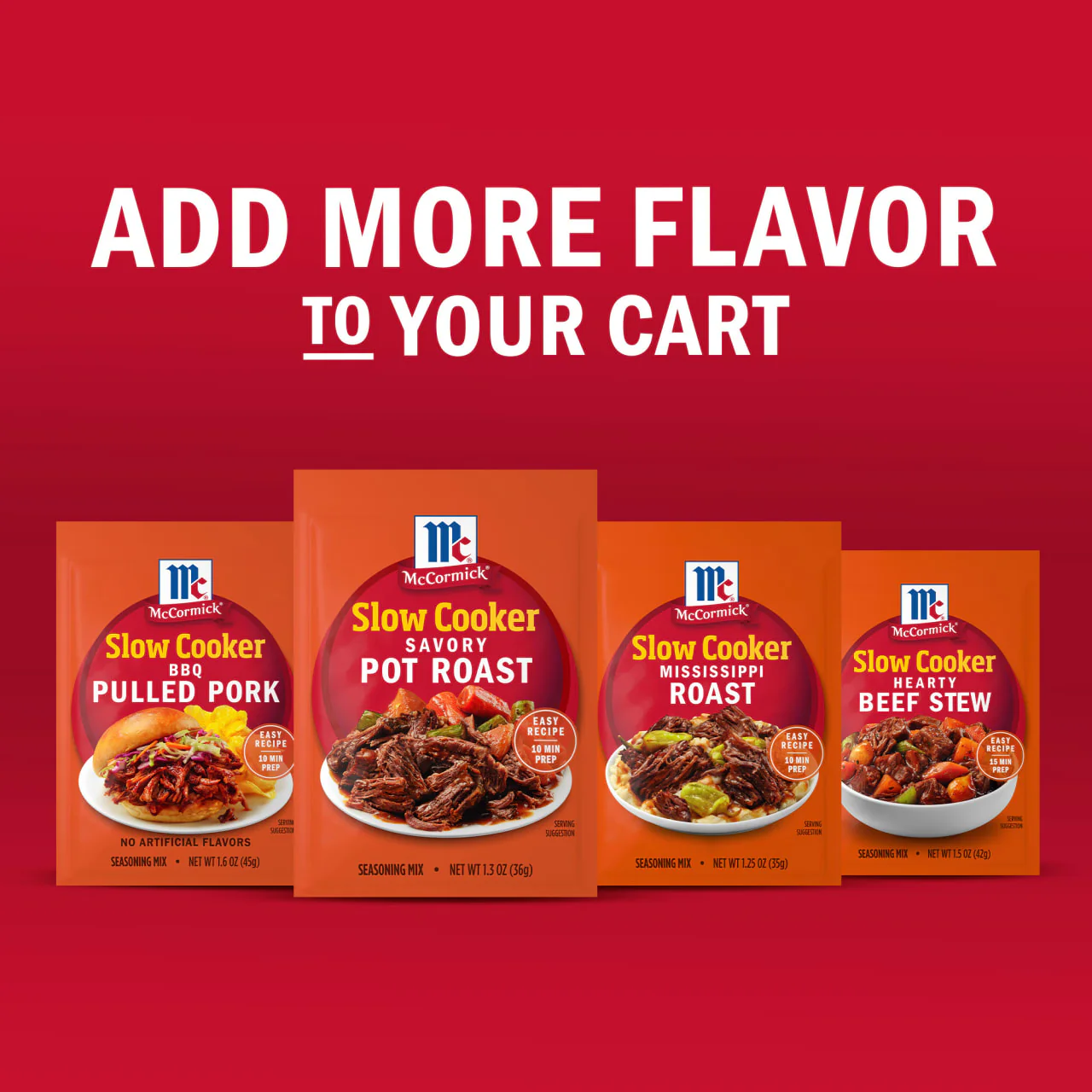 McCormick® Slow Cooker Savory Pot Roast Seasoning Mix, 1.3 oz (6-Pack) - Image 13