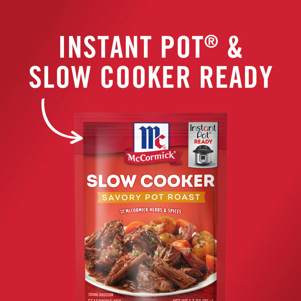 McCormick® Slow Cooker Savory Pot Roast Seasoning Mix, 1.3 oz (6-Pack) - Image 4