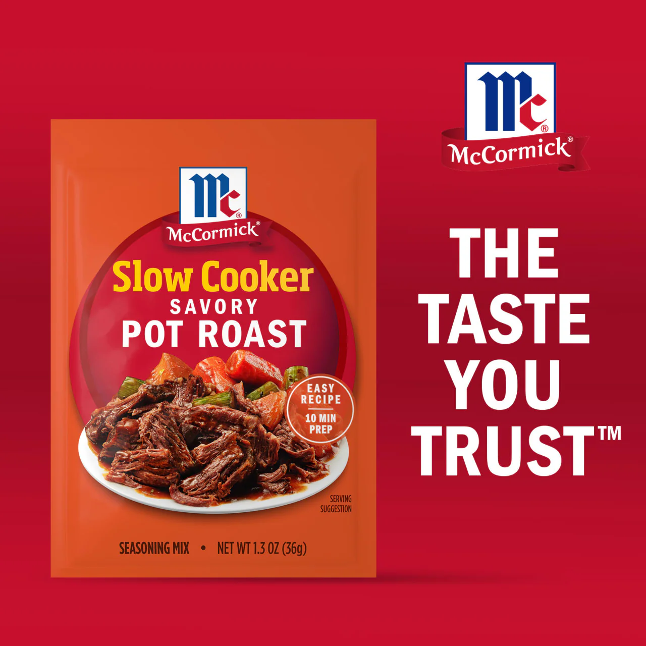 McCormick® Slow Cooker Savory Pot Roast Seasoning Mix, 1.3 oz (6-Pack) - Image 9