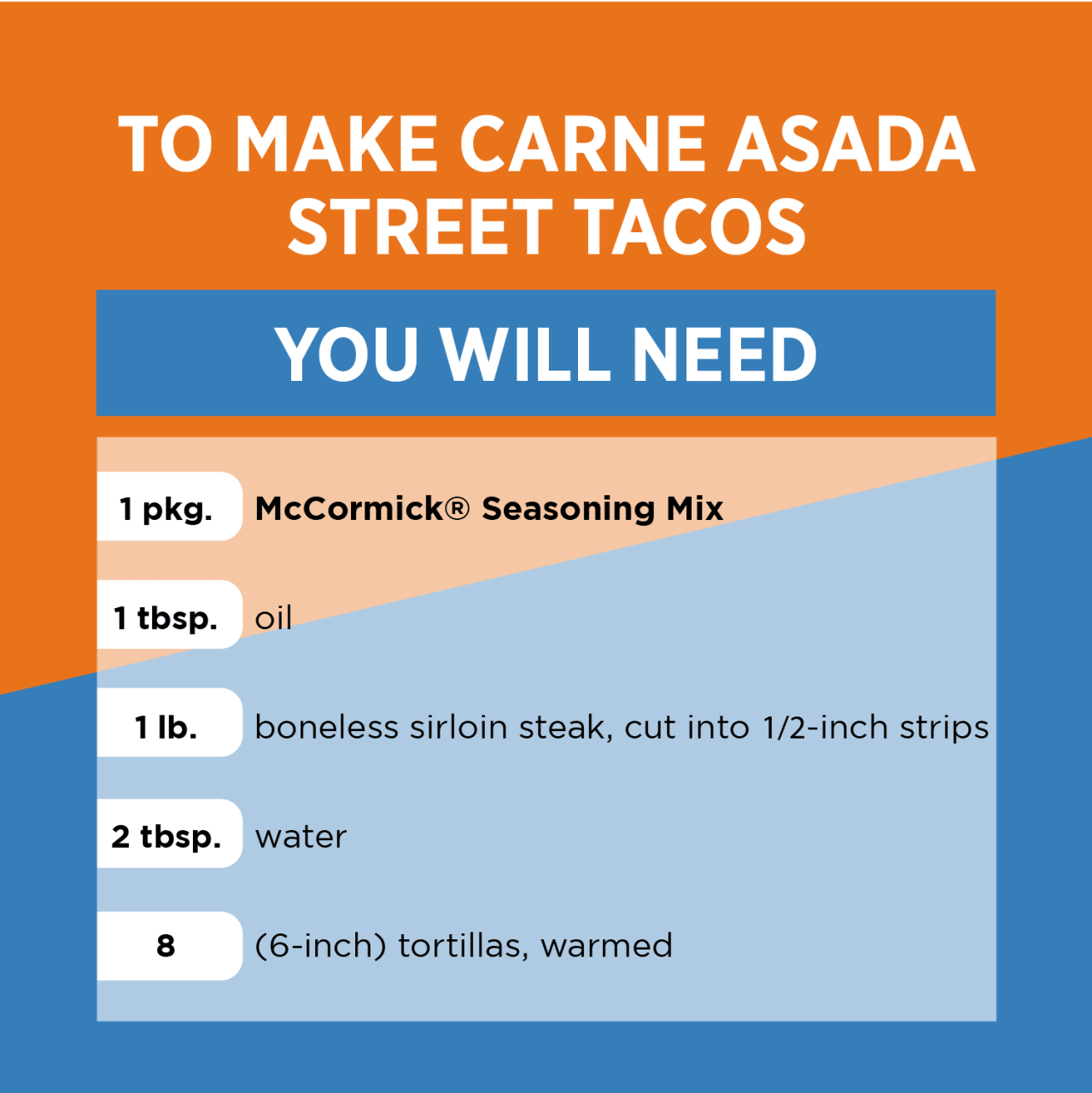 McCormick® Street Taco Carne Asada Seasoning Mix, 0.87 oz (6-Pack) - Image 9