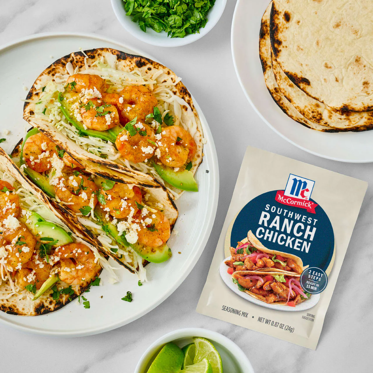 McCormick® Street Taco Southwest Ranch Chicken Seasoning Mix, 0.87 oz (6-Pack) - Image 13